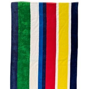 Polo Ralph Lauren Multicolor Striped Beach Towel 66" x 35". All cotton. NWT.